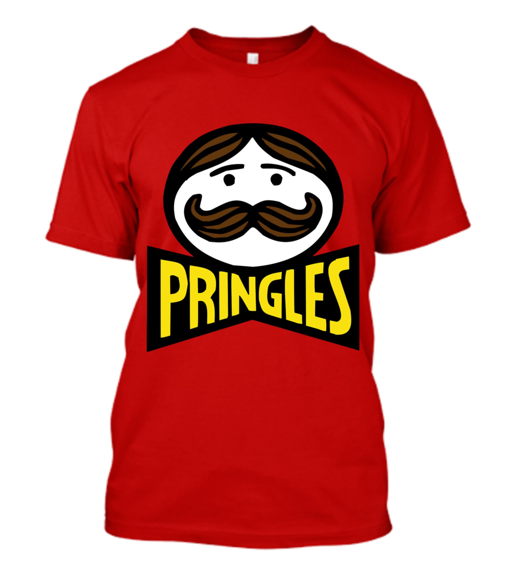 Prm 36 Pringles Logo Mustache And Bowtie T-Shirt