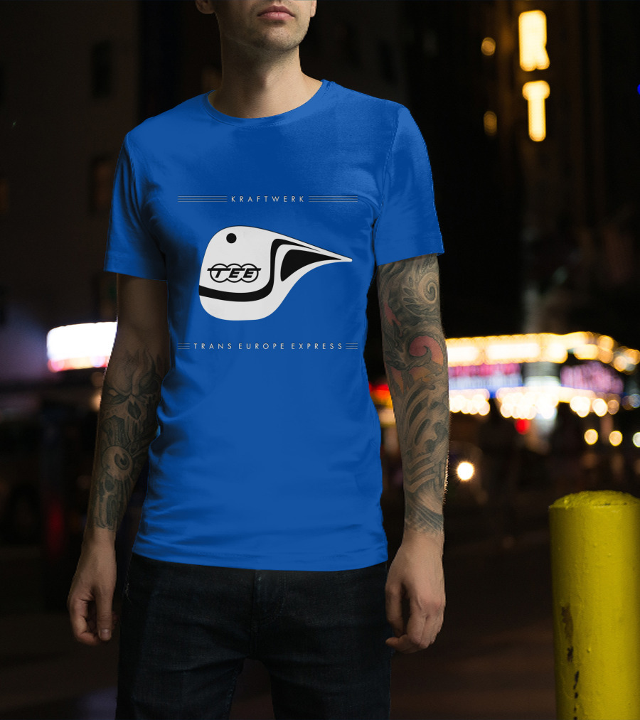 Kraftwerk Trans Europe Express Tee Bird Logo Blue T-Shirt