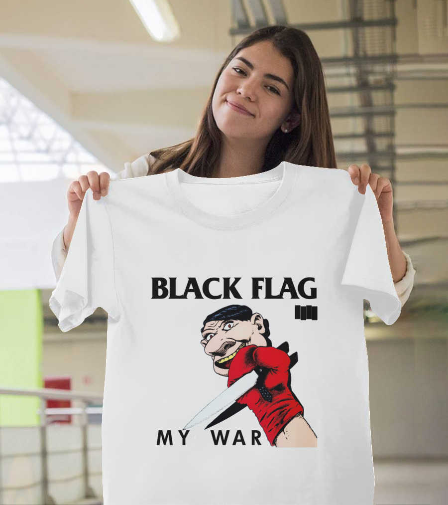 Black Flag My War Knife T-Shirt