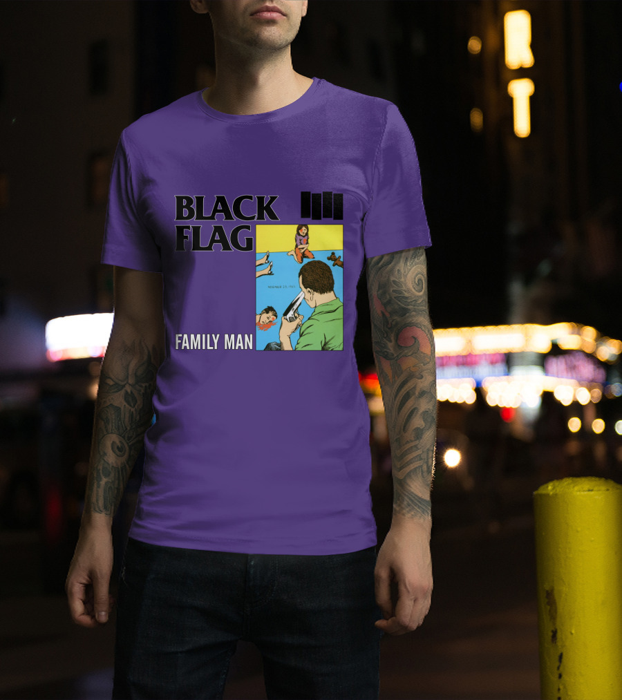 Black Flag Family Man - Nervous 23-1983 T-Shirt