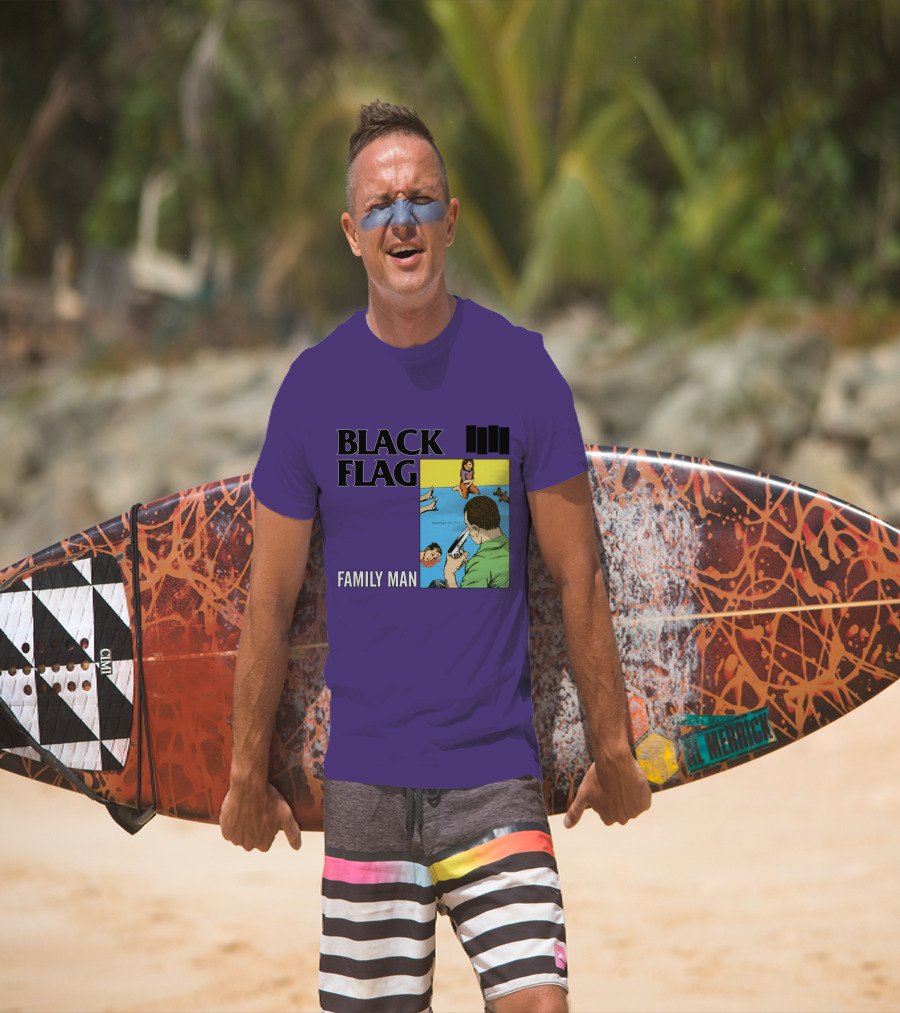Black Flag Family Man - Nervous 23-1983 T-Shirt