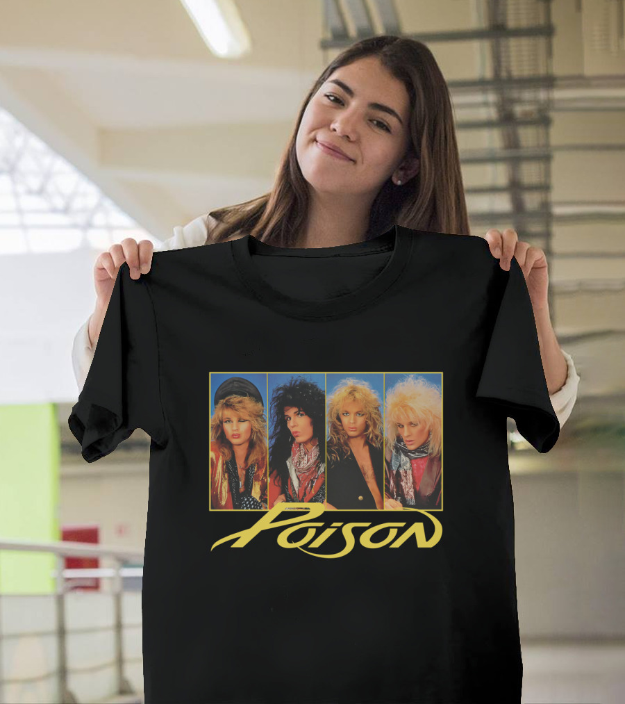 Poison Band Members 80S Glam Metal T-Shirt