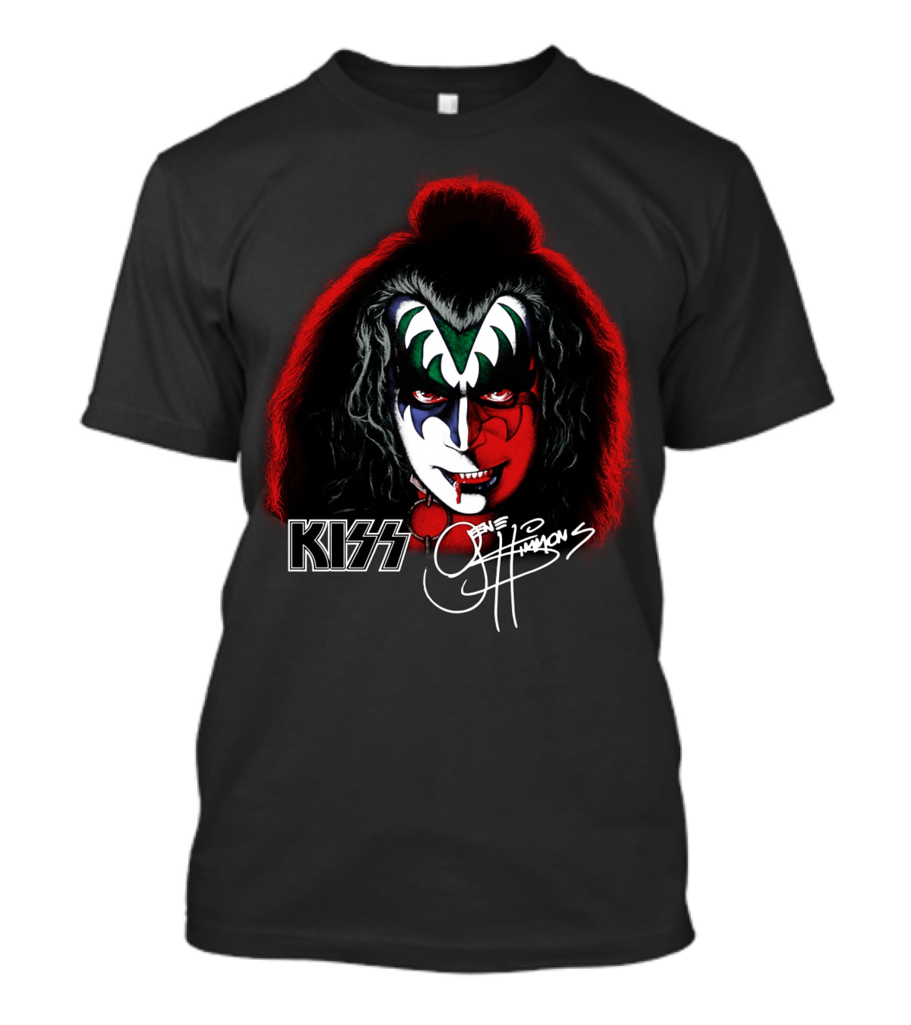 Kiss Gene Simmons Face Paint Signature Art T-Shirt