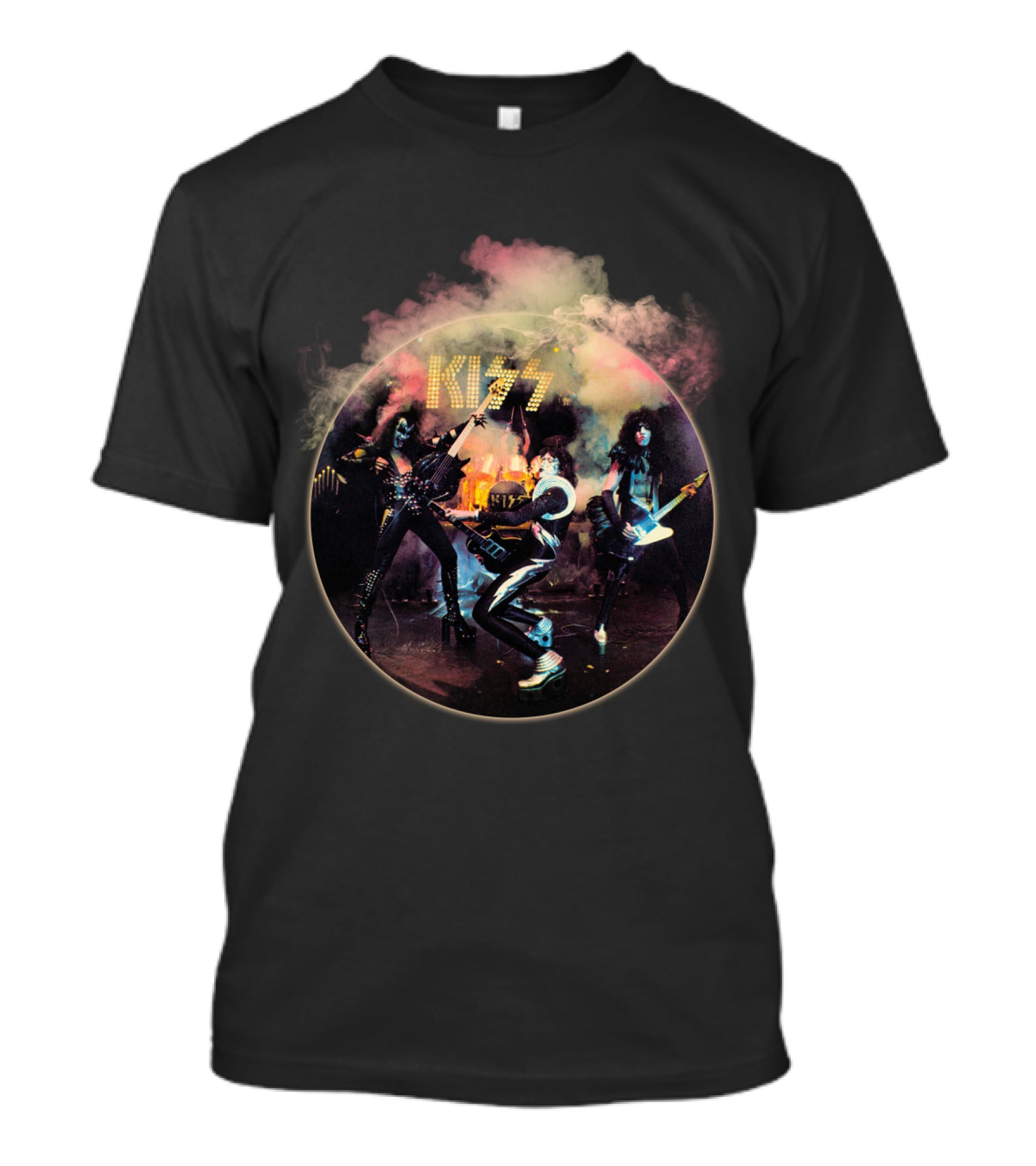 Kiss Band Rock Concert Smoke And Lights T-Shirt