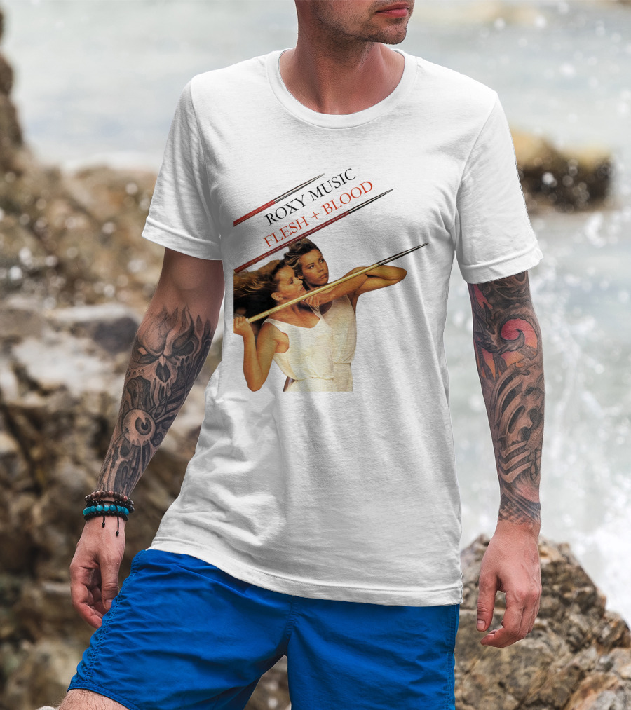 Roxy Music Flesh + Blood Album Cover Artwork T-Shirt