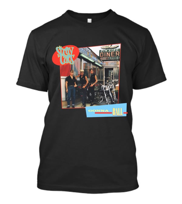 Stray Cats Gonna Ball Fine Line Diner Parking T-Shirt