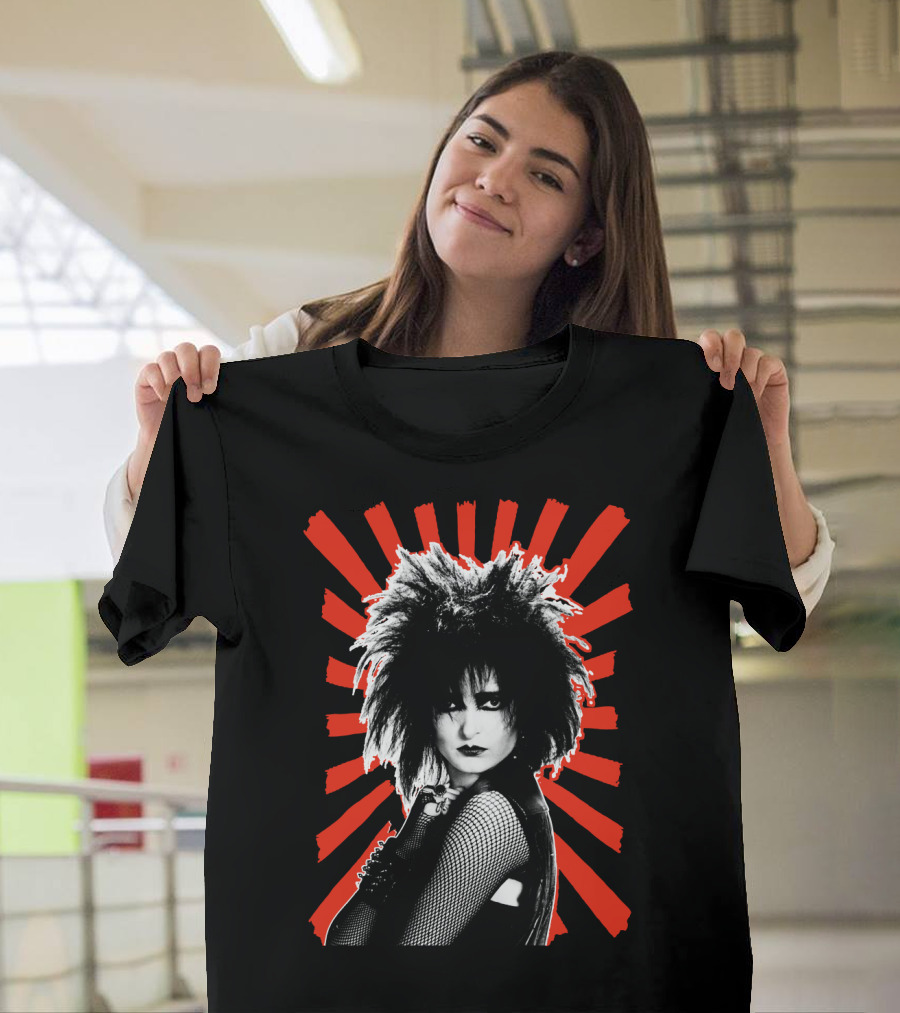 Punk Rock Icon With Red Sunburst T-Shirt