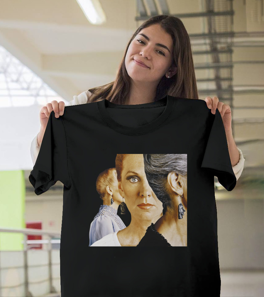 Surreal Split Face Portrait Fashion T-Shirt