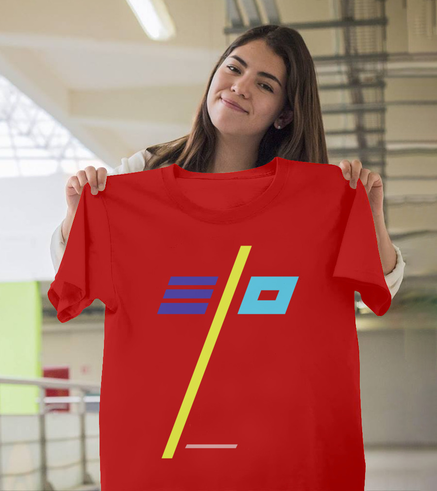 Elo Band Logo With Stylized Colors And Geometric Patterns T-Shirt