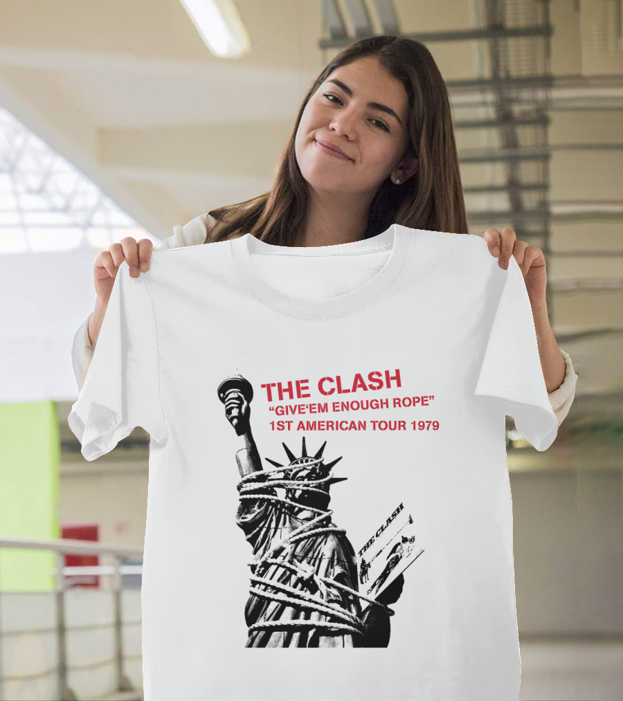 The Clash Give 'Em Enough Rope 1St American Tour 1979 Statue Of Liberty T-Shirt