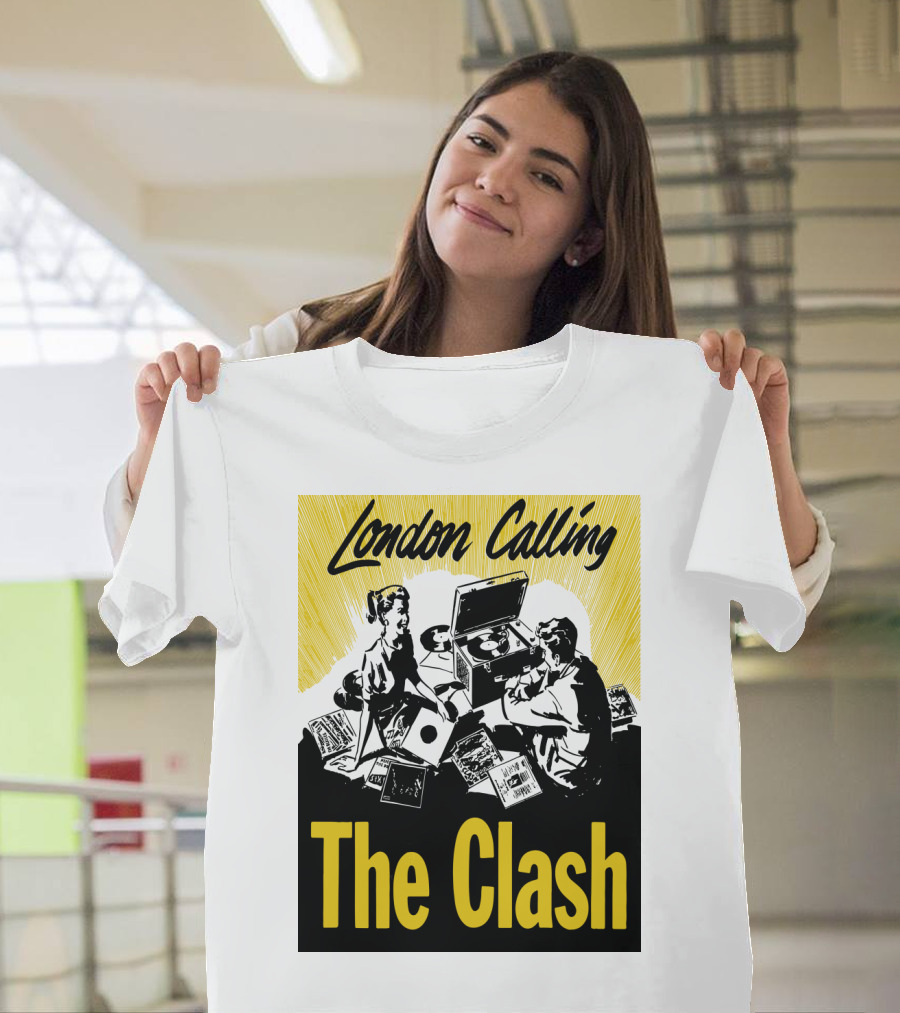 London Calling The Clash Record Player Scene T-Shirt