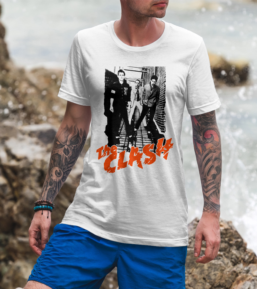 The Clash Iconic Punk Rock Band Photography T-Shirt