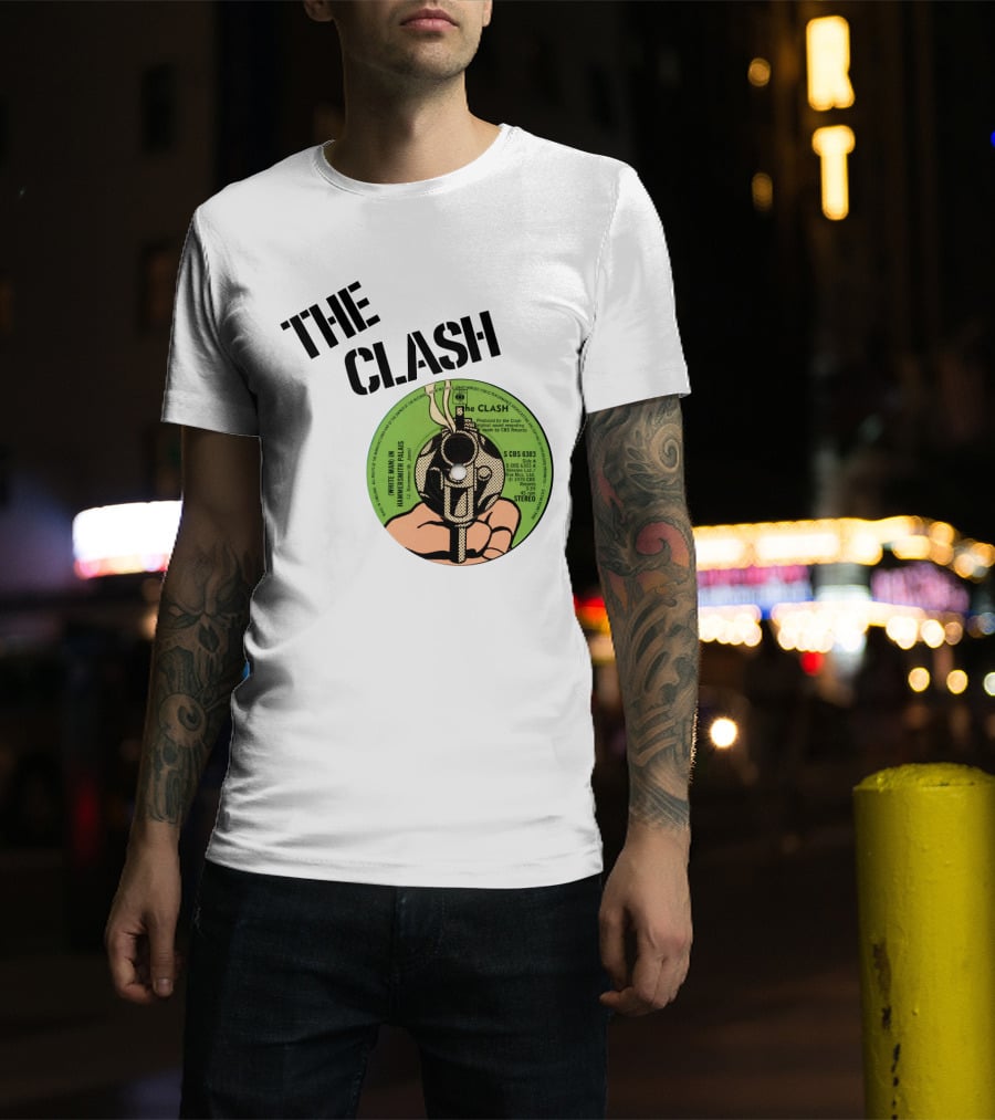 The Clash White Man In Hammersmith Palais Record Label T-Shirt