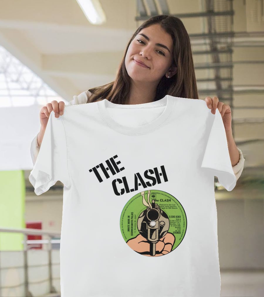 The Clash White Man In Hammersmith Palais Record Label T-Shirt