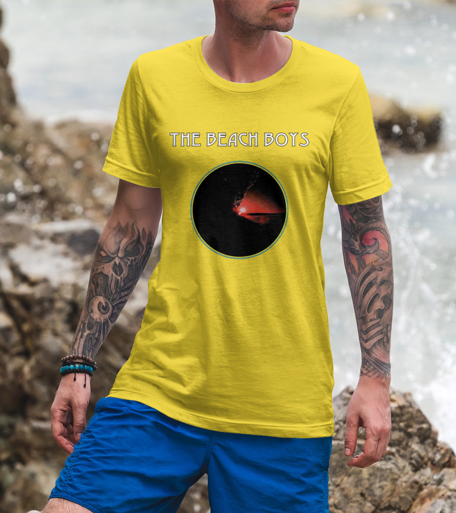 The Beach Boys Surfing Sunset Circle T-Shirt