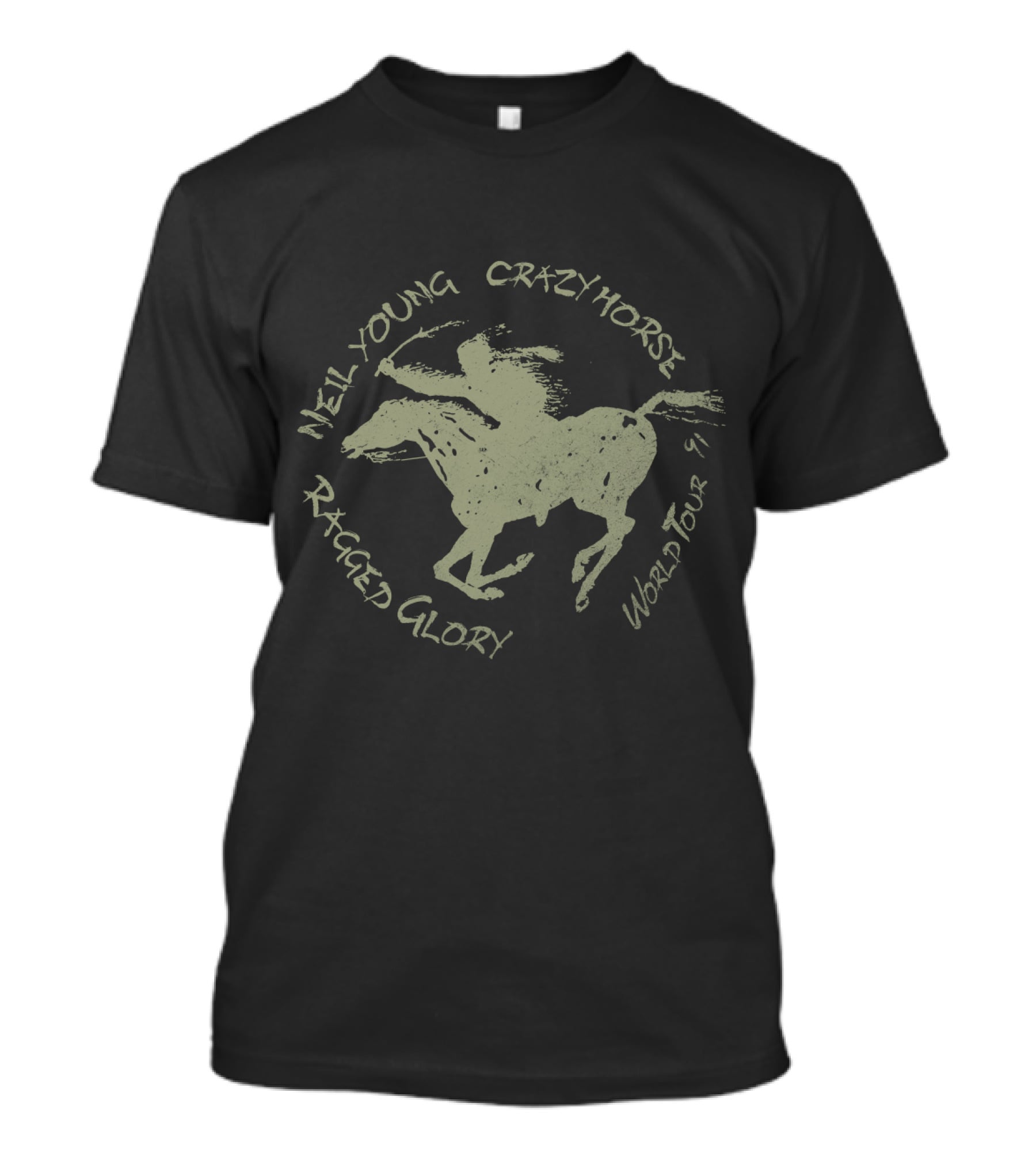 Neil Young Crazy Horse Ragged Glory World Tour T-Shirt