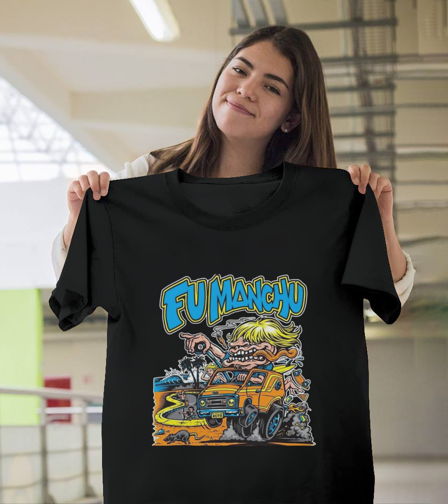 Fu Manchu Beach Surf Adventure Off-Road Monster Car T-Shirt