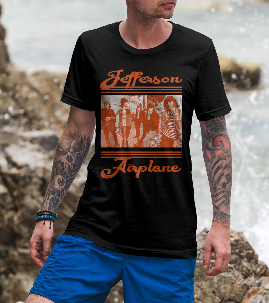 Jefferson Airplane Retro Band Photo T-Shirt