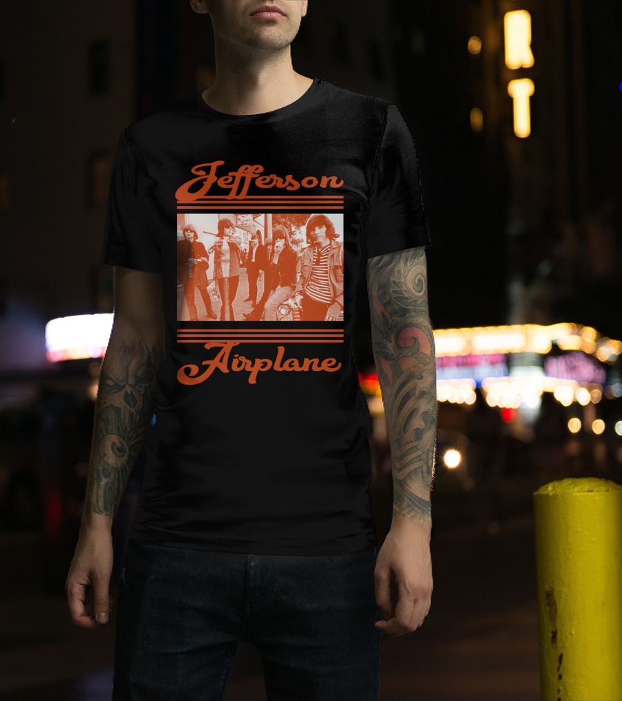 Jefferson Airplane Retro Band Photo T-Shirt