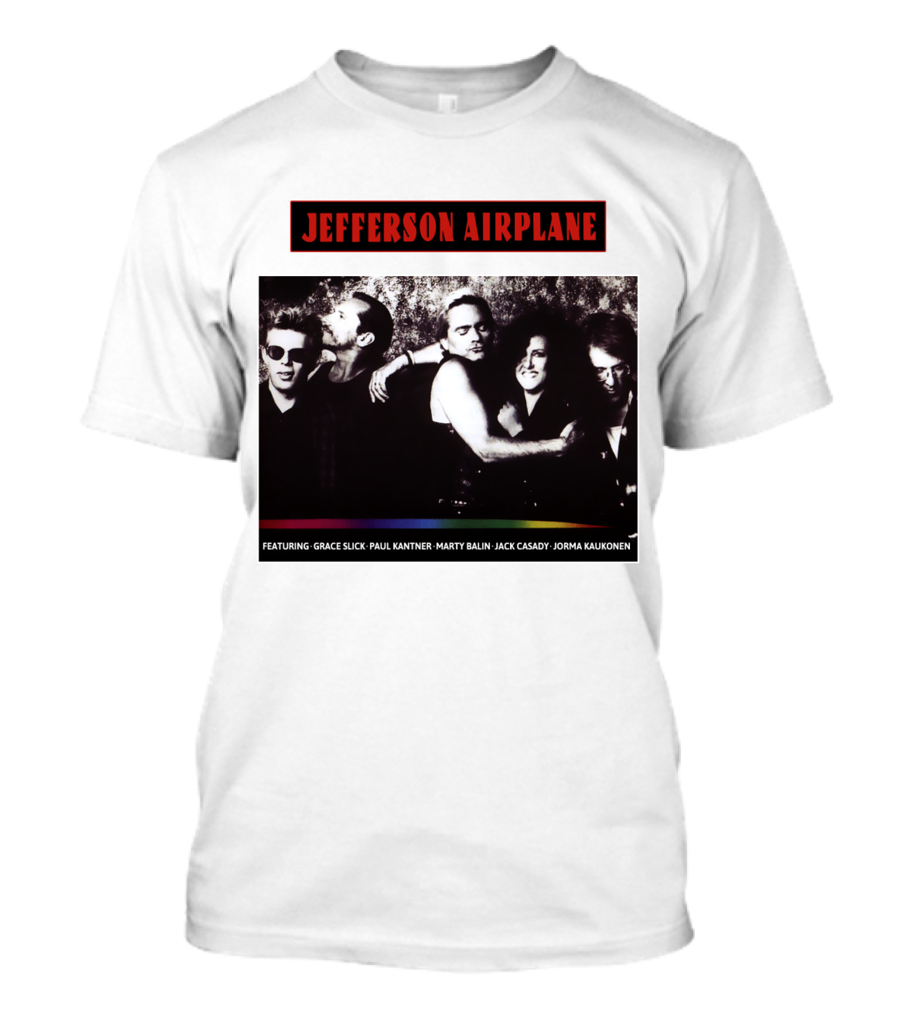 Jefferson Airplane Featuring Grace Slick Paul Kantner Marty Balin Jack Casady Jorma Kaukonen T-Shirt