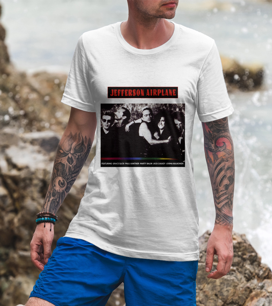 Jefferson Airplane Featuring Grace Slick Paul Kantner Marty Balin Jack Casady Jorma Kaukonen T-Shirt