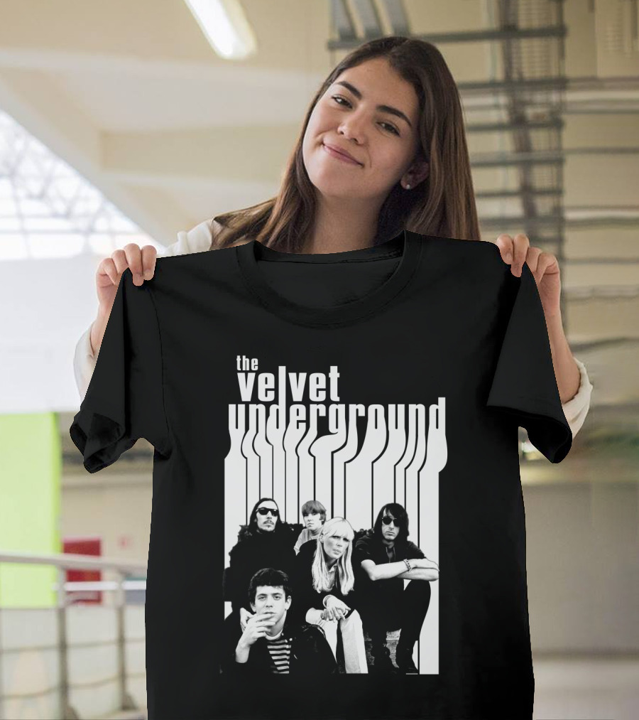 The Velvet Underground Band Members Black And White Photo T-Shirt