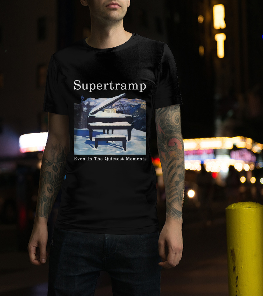 Supertramp Even In The Quietest Moments Piano Mountain Scene T-Shirt