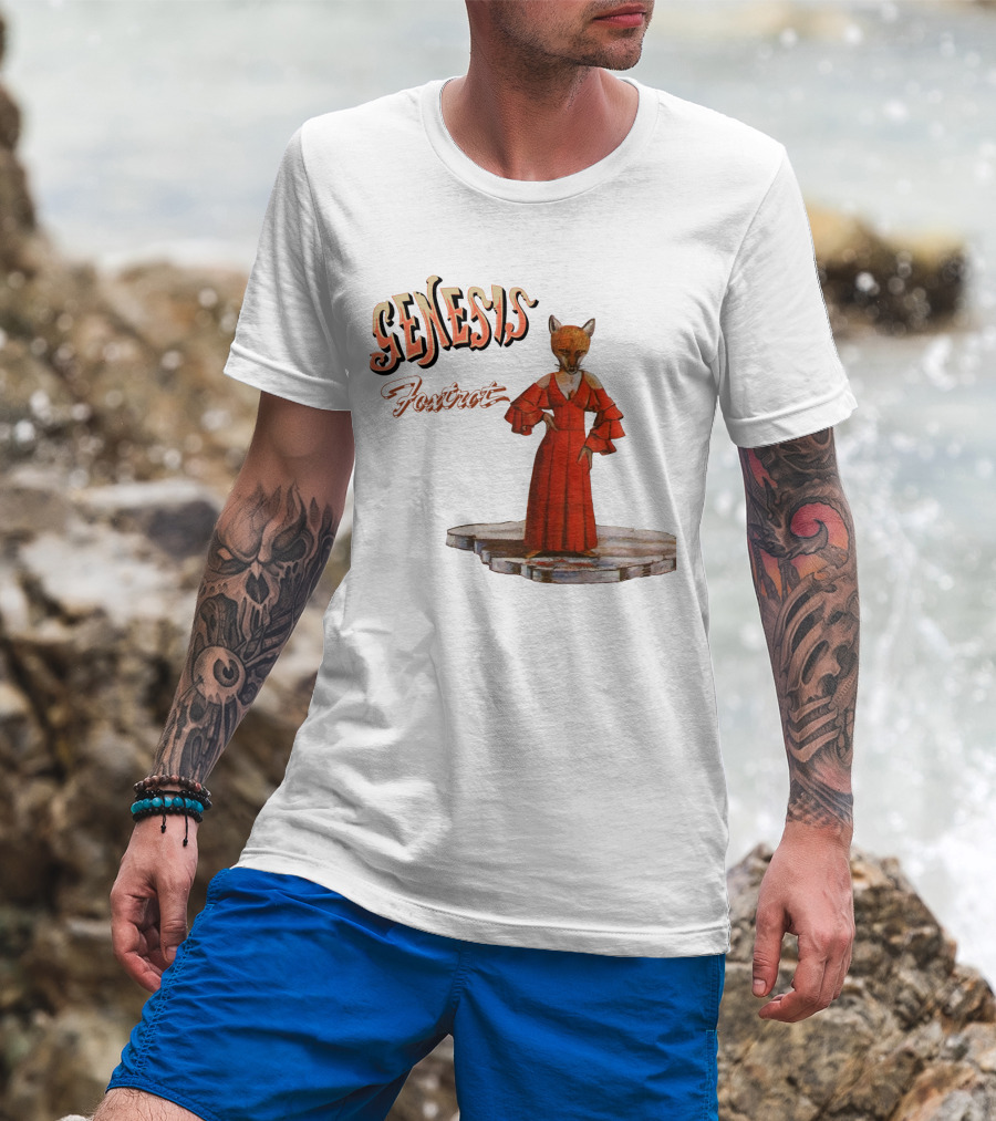 Genesis Foxtrot Fox In Red Dress On Stage T-Shirt