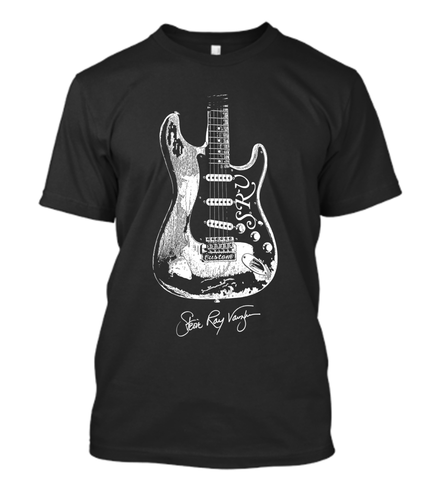 Stevie Ray Vaughan Srv Electric Guitar Custom Sketch T-Shirt