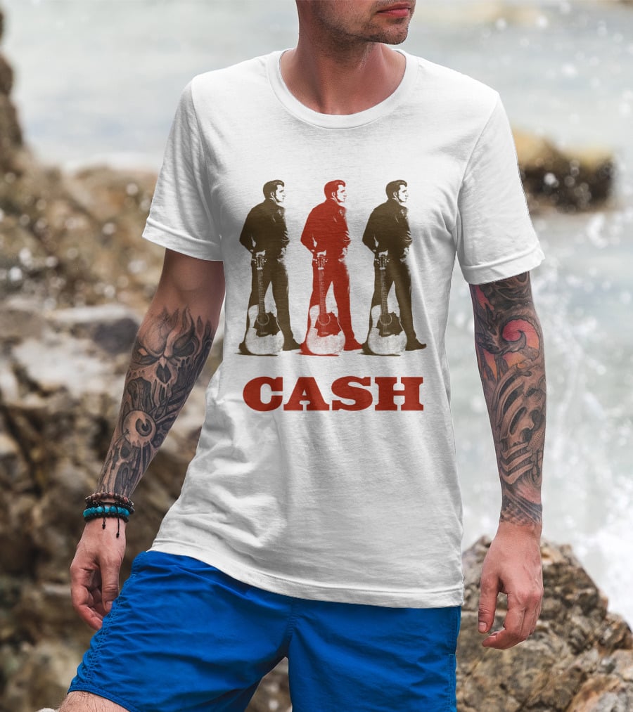 Cash Triptych Guitar Stance T-Shirt