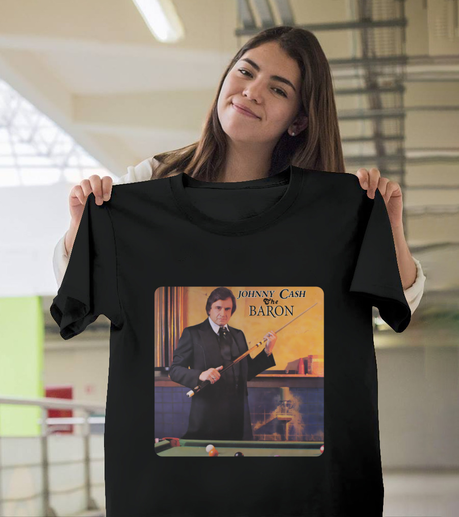Johnny Cash The Baron Billiards Album Cover T-Shirt