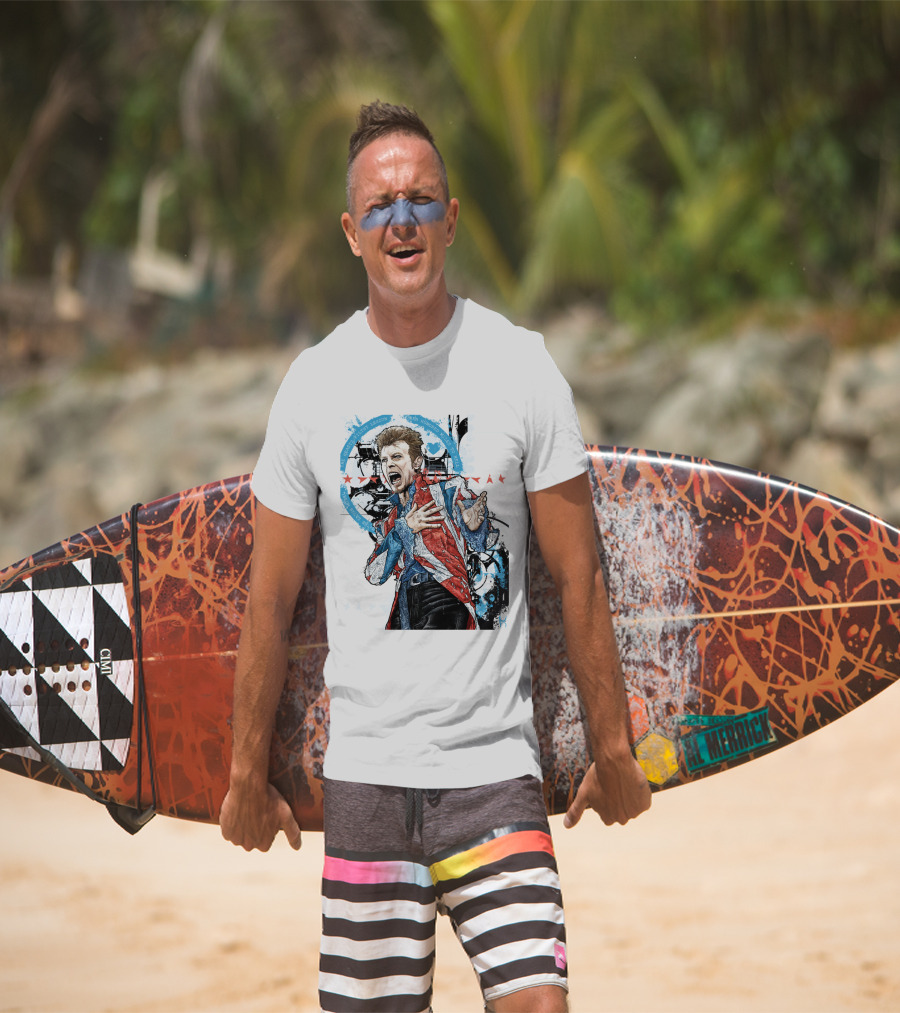 Db Blue Red Union Jacket Stars Iconic Expression T-Shirt