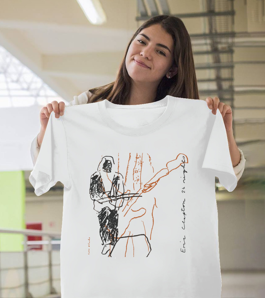 Eric Clapton 24 Nights Line Sketch T-Shirt