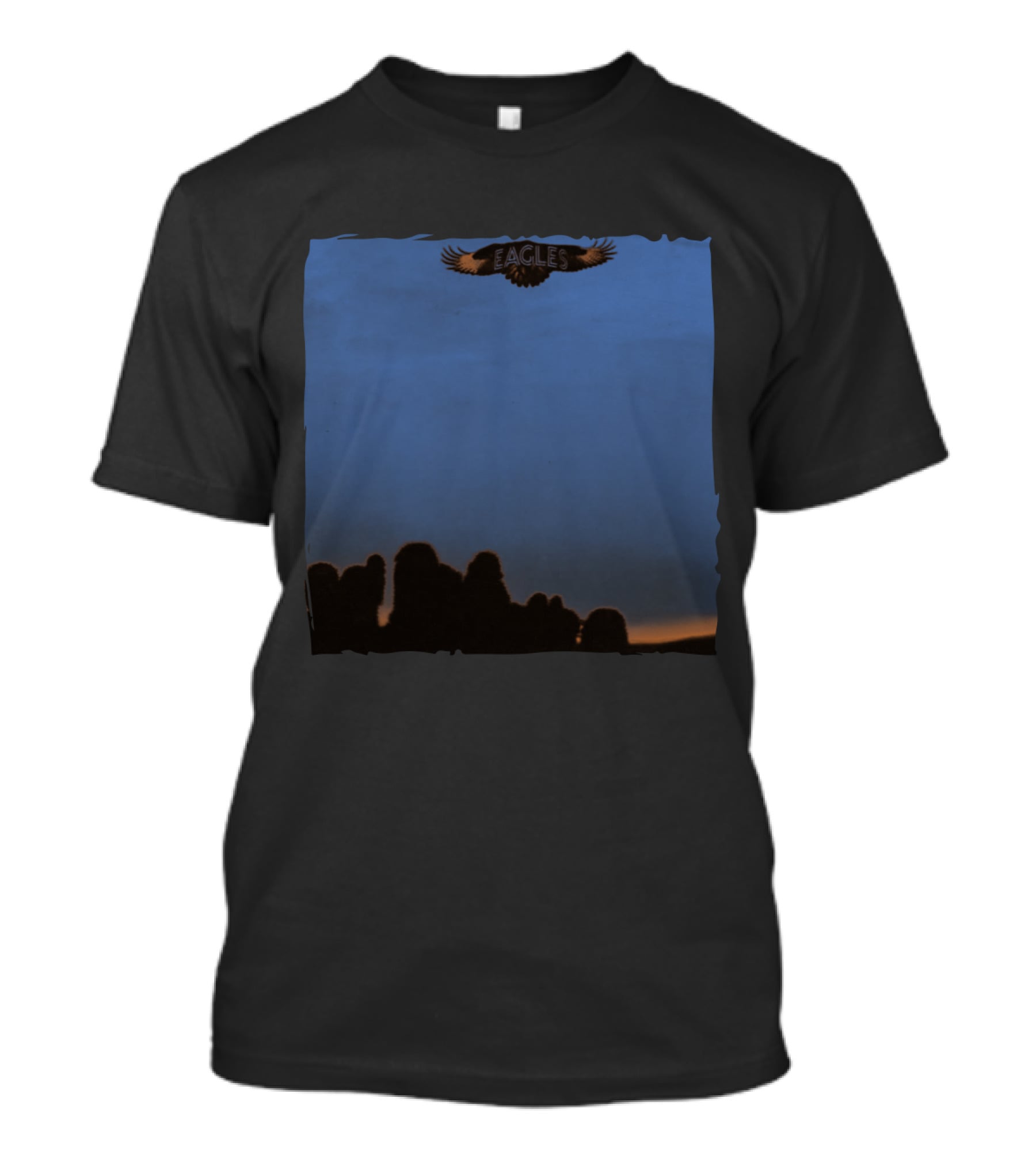 Eagles Band Logo With Sunset Silhouette T-Shirt