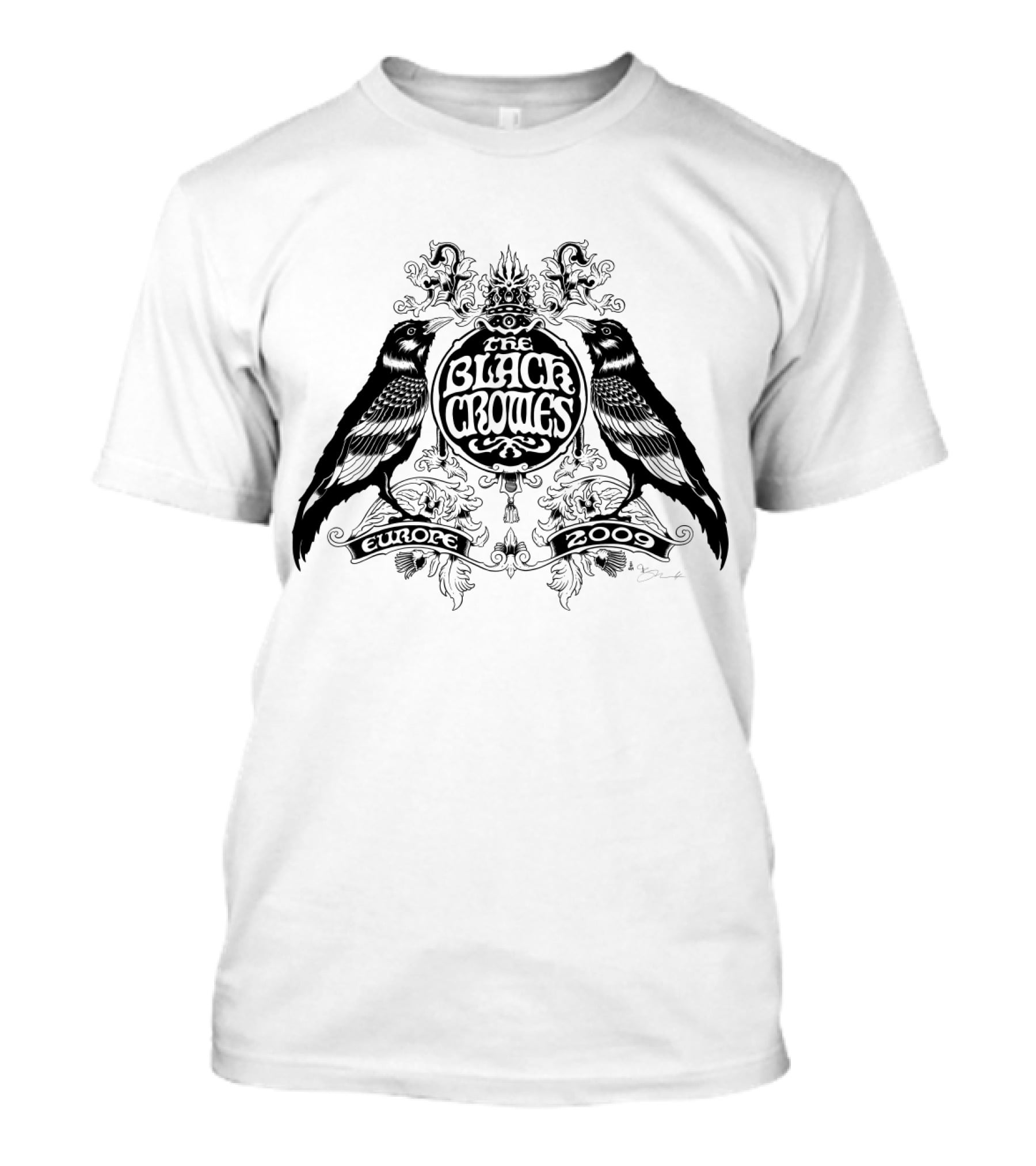 The Black Crowes Europe 2009 Tour Crest T-Shirt
