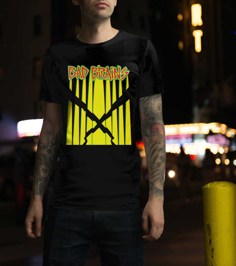 Bad Brains Yellow Stripes With Red And Green T-Shirt