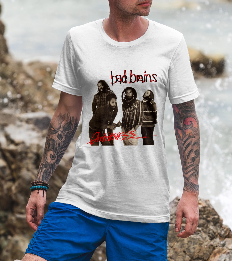 Bad Brains Attitude Vintage Band Photo T-Shirt