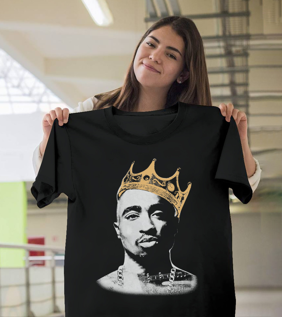 King Tupac Shakur Wearing Crown Tpsk T-Shirt