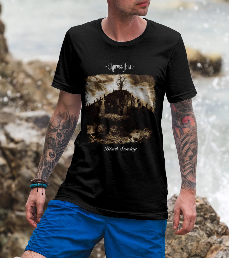 Cypress Hill Black Sunday Graveyard Scene T-Shirt