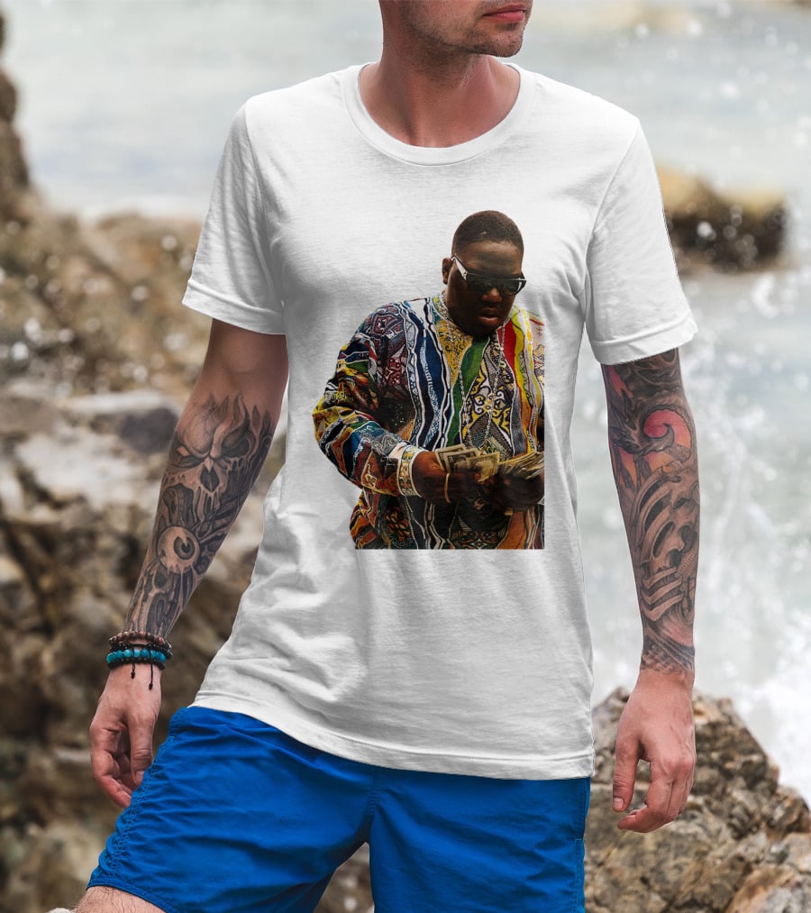 Colorful Sweater Money Counting Sunglasses T-Shirt