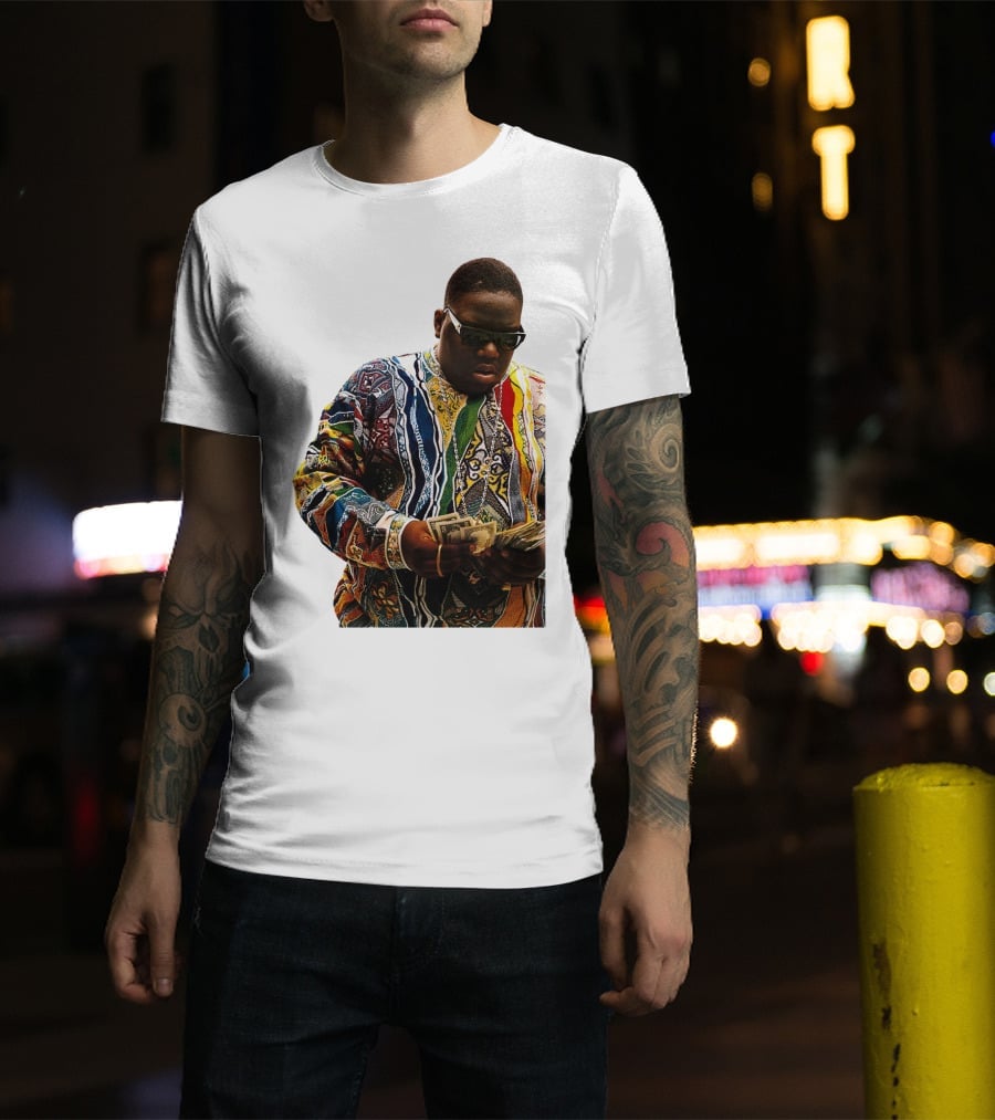 Colorful Sweater Money Counting Sunglasses T-Shirt