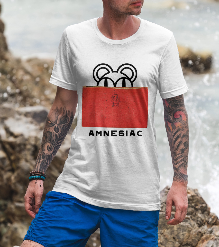 Amnesiac Radiohead Bear And Book T-Shirt
