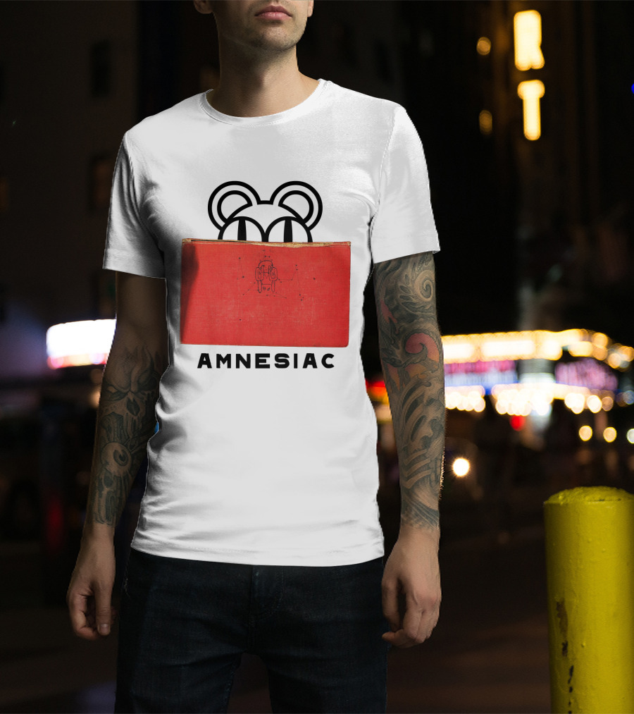 Amnesiac Radiohead Bear And Book T-Shirt