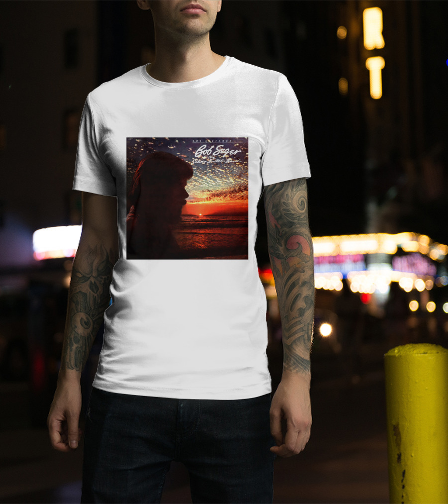 Bob Seger Against The Wind The Distance Album Cover Sunset Silhouette T-Shirt