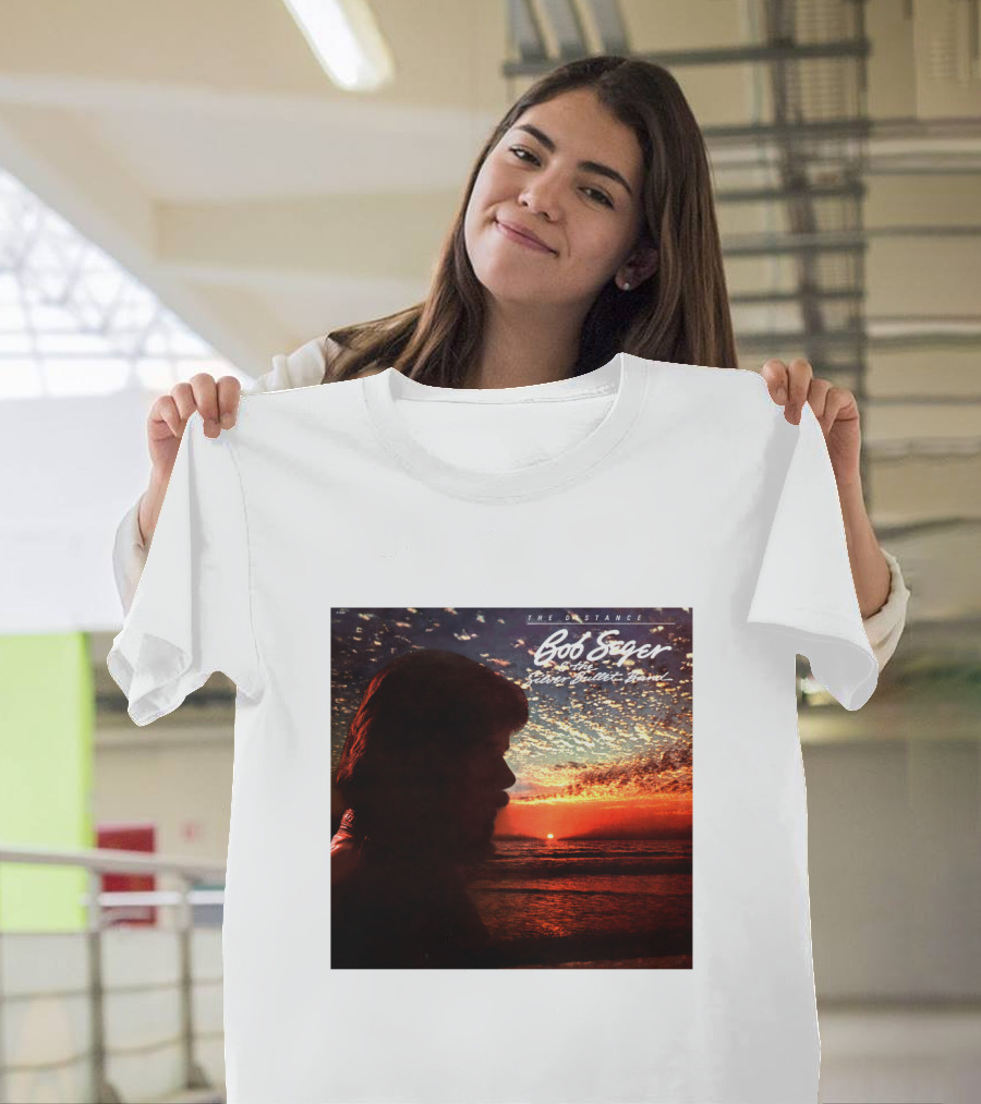 Bob Seger Against The Wind The Distance Album Cover Sunset Silhouette T-Shirt