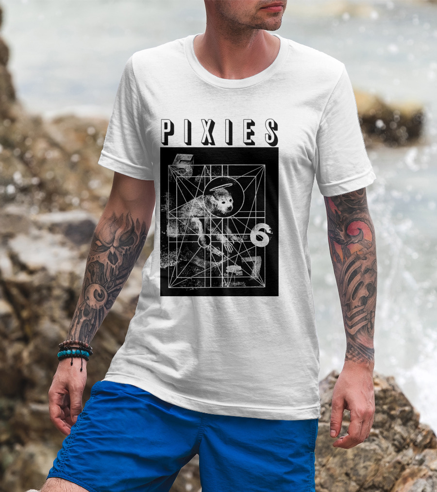Pixies Geometric Monkey Design 567 T-Shirt