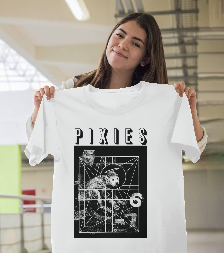 Pixies Geometric Monkey Design 567 T-Shirt
