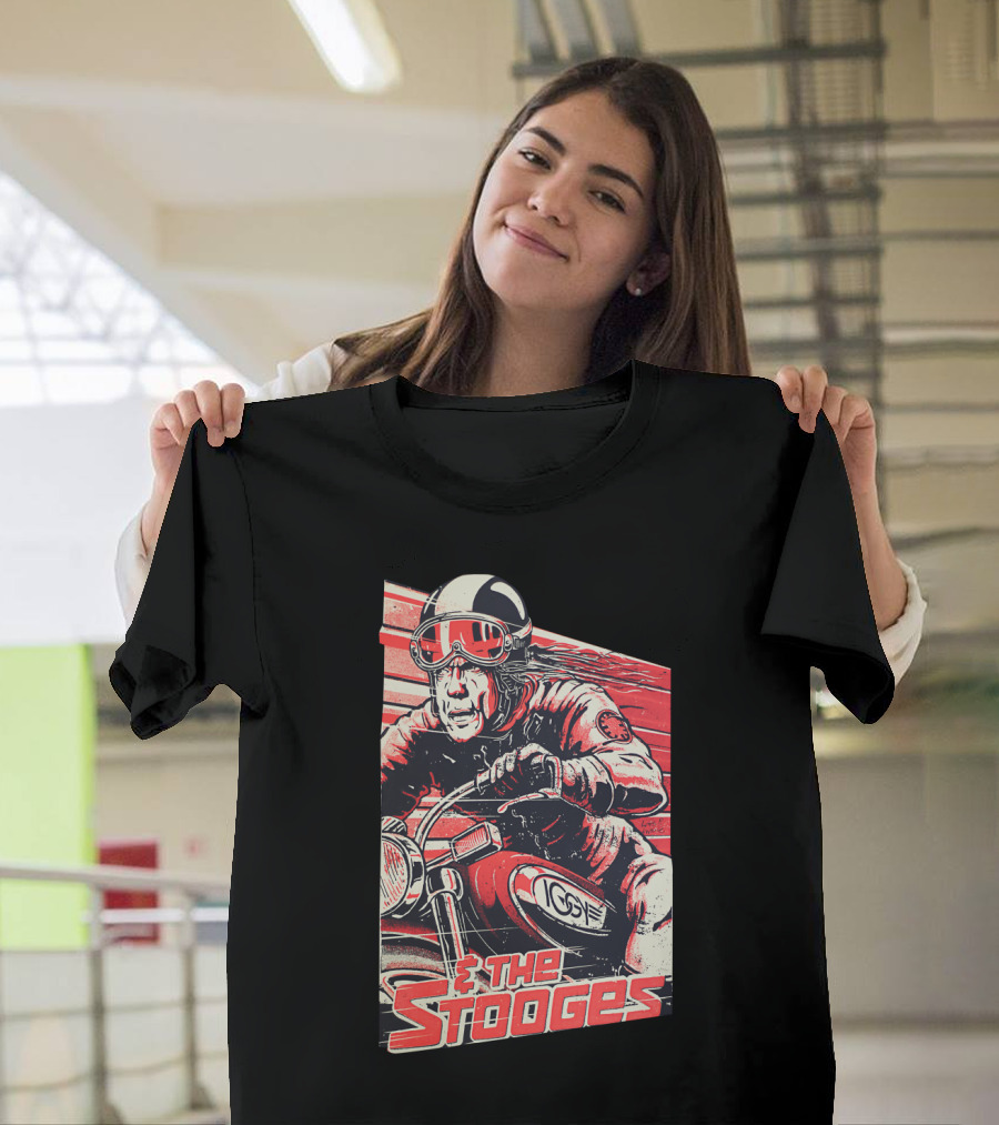 Iggy & The Stooges Motorcycle Racer Retro Art T-Shirt