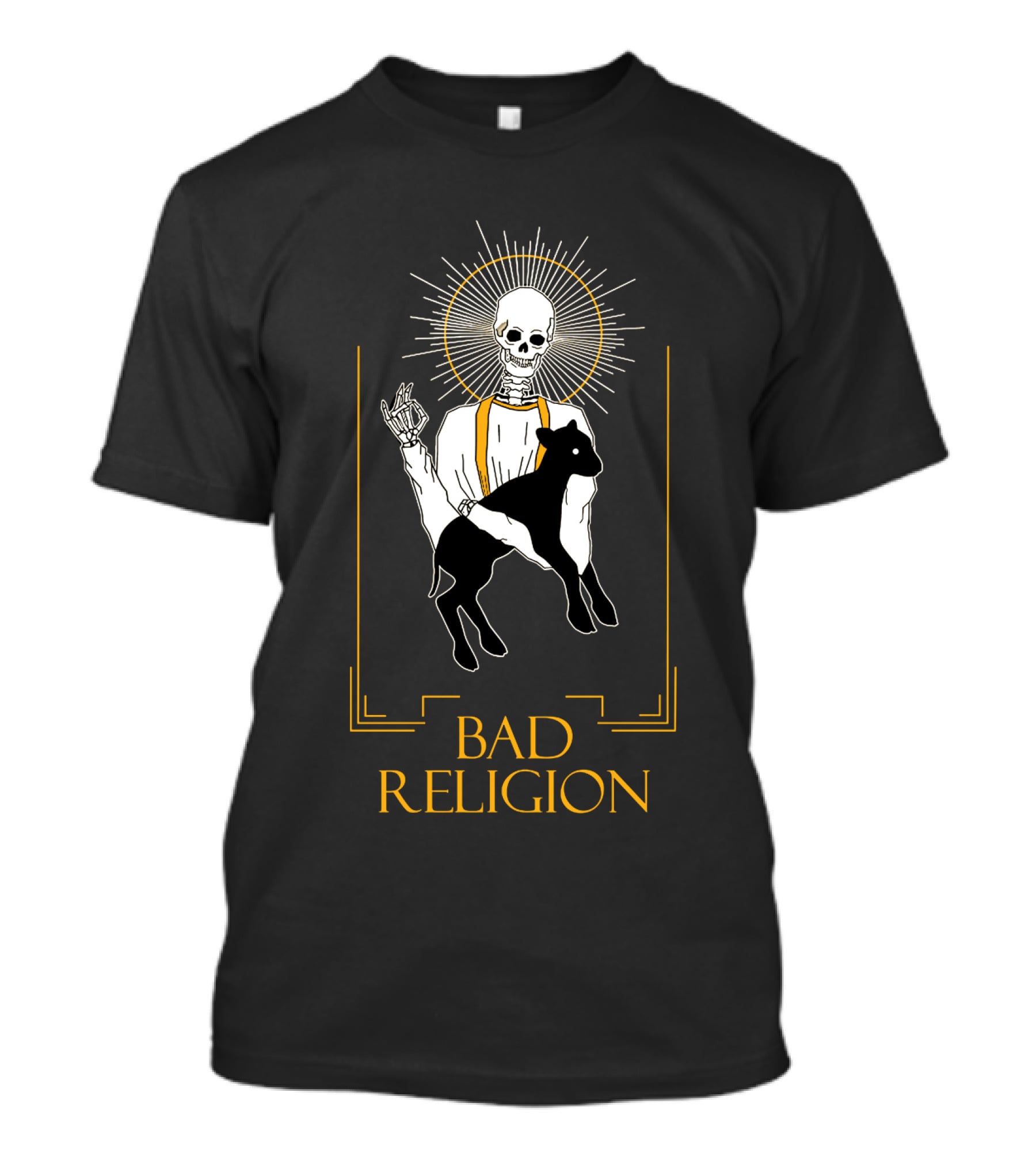 Bad Religion Skeleton And Goat Iconography T-Shirt
