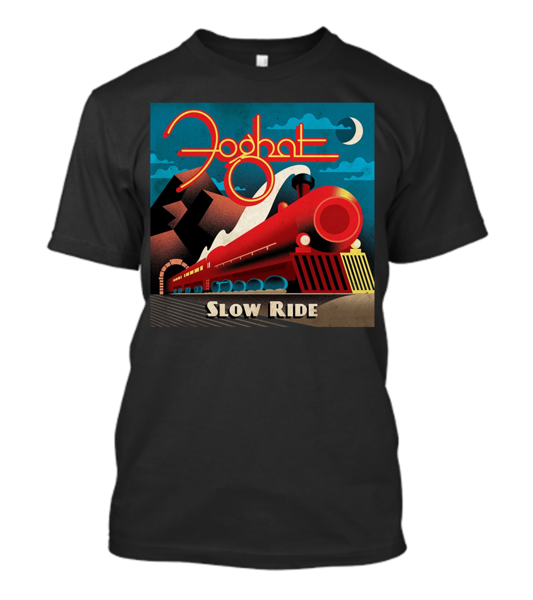 Foghat Slow Ride Retro Train T-Shirt